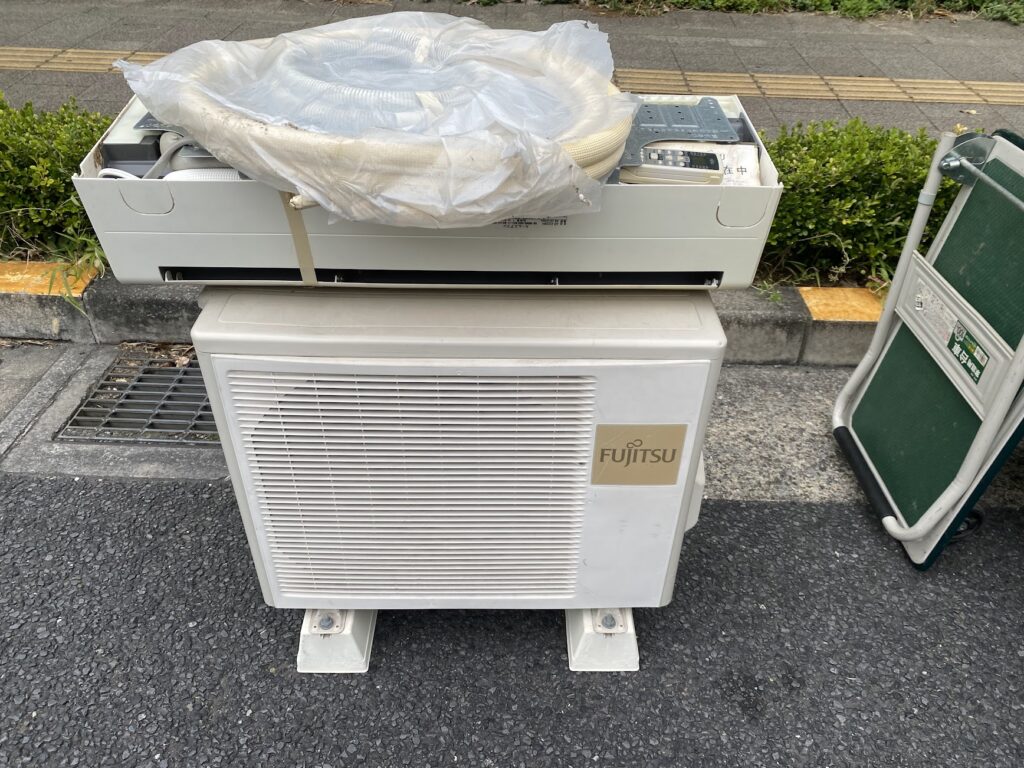 足立区宮城｜取り外し済みエアコン1台を500円で買取・回収しました 
